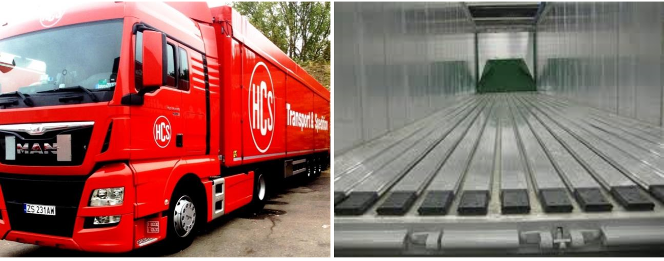 HCS tilbyder vejtransport i hele Europa - blandt andet med walking floor trailere
